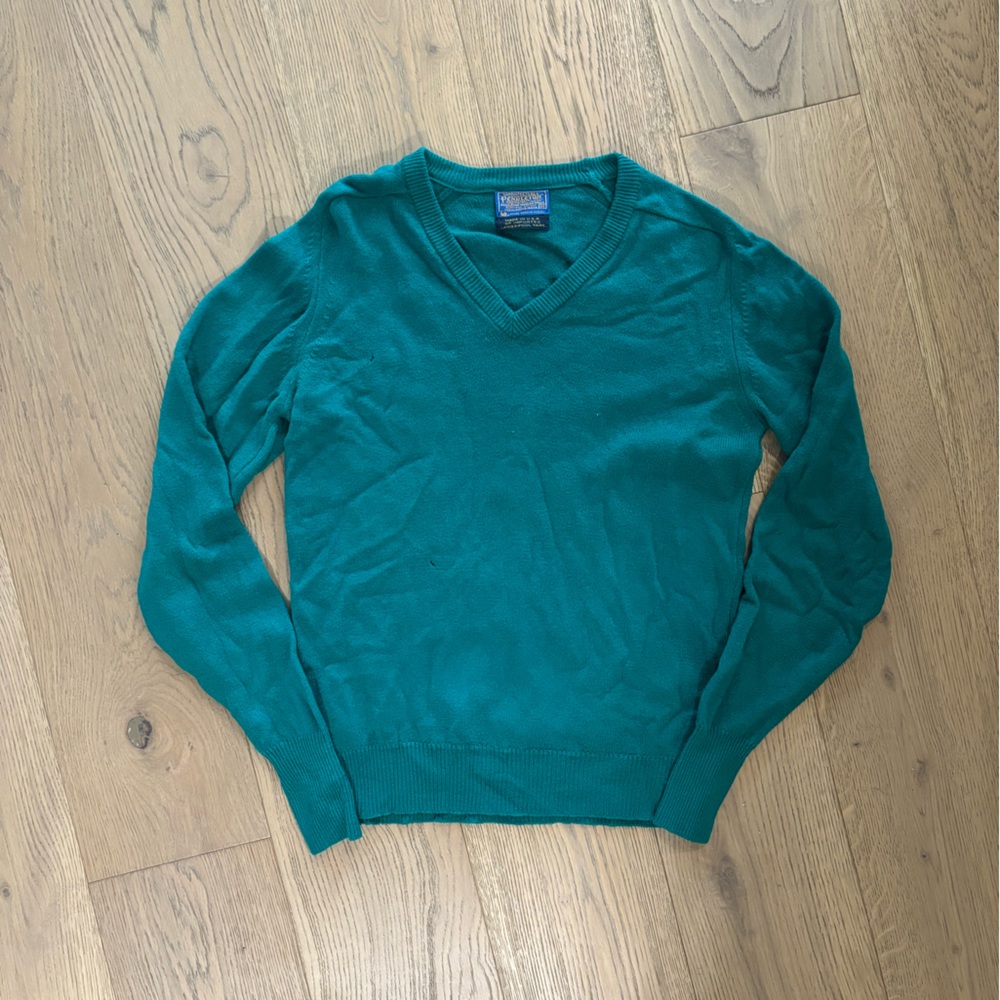 Pendleton Turquoise Lambswool Pullover Sweater - image 1